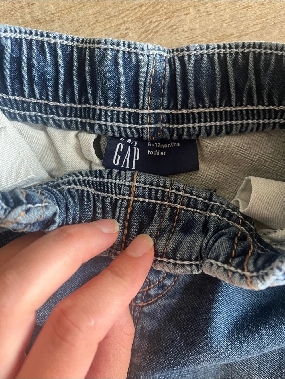 GAP Light Blue Elastic Denim Joggers for Kids